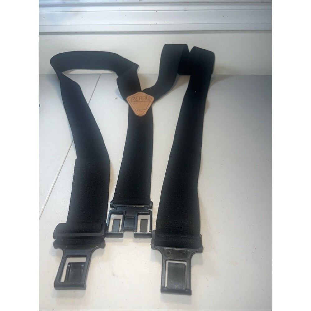 Perry Clip On 2” Black Suspenders Made In The USA